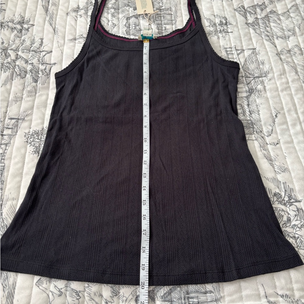 NWT Sundance Black Camisole Top with Purple Trim Women’s Size M - Picture 7 of 7